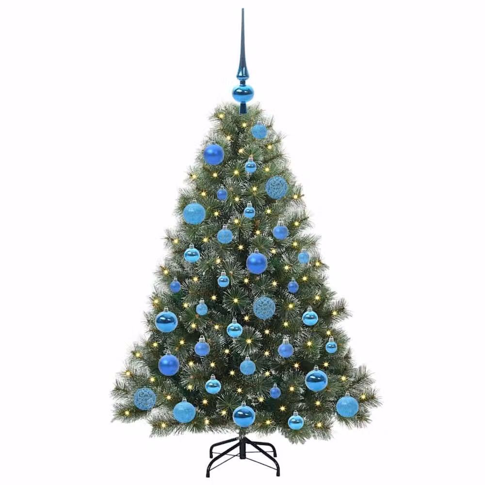 Berkfield Home Artificial Green Christmas Tree with 150 Warm White LEDs, Height: 120 cm – 3