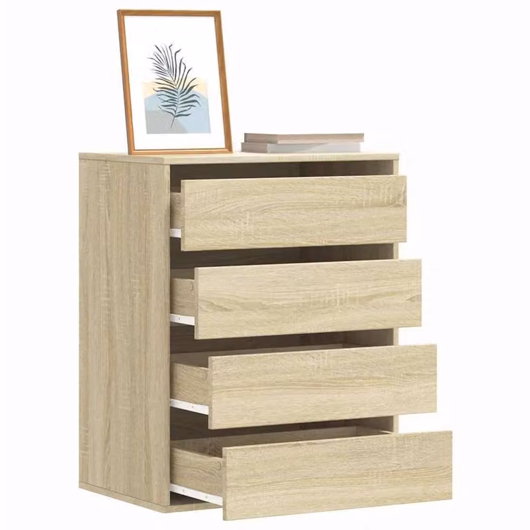 Berkfield Home Classic Corner Chest of Drawers in Sonoma Oak, Light Brown, W/D/H: 60 x 41 x 76 cm