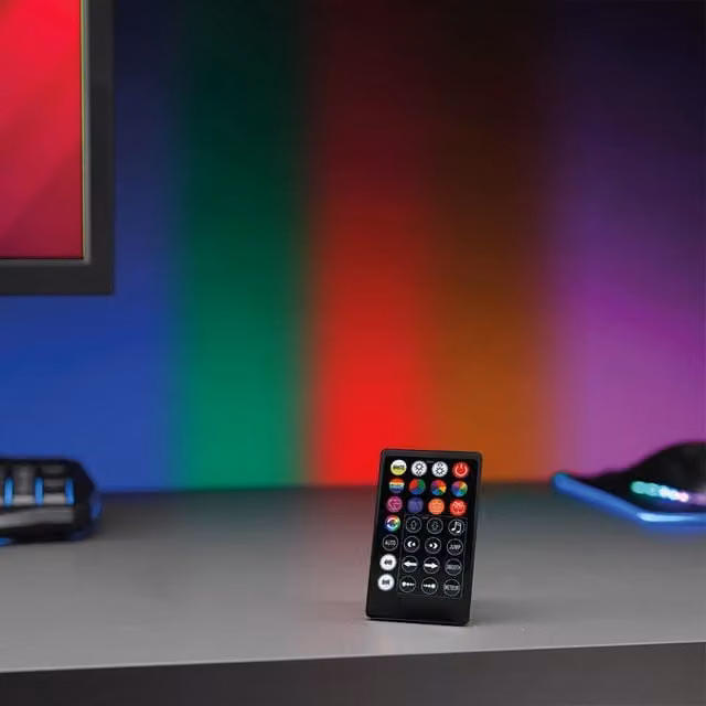 Menkind RED5 RGBIC LED Sound Reactive Strip Light with Remote Control, 5m, Multicolour