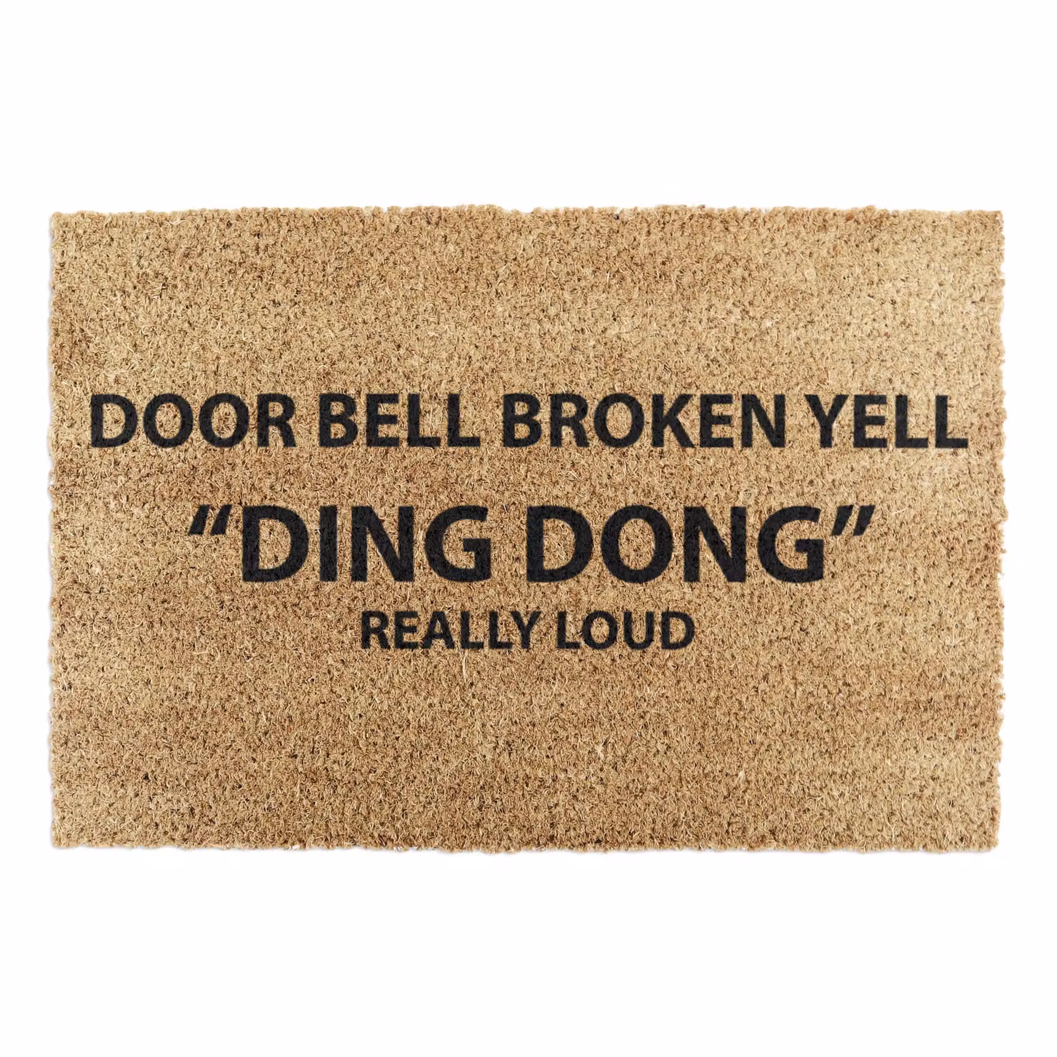 Artsy Mats Yell Ding Dong Doormat in Black, W/D: 60 x 40 cm – 4