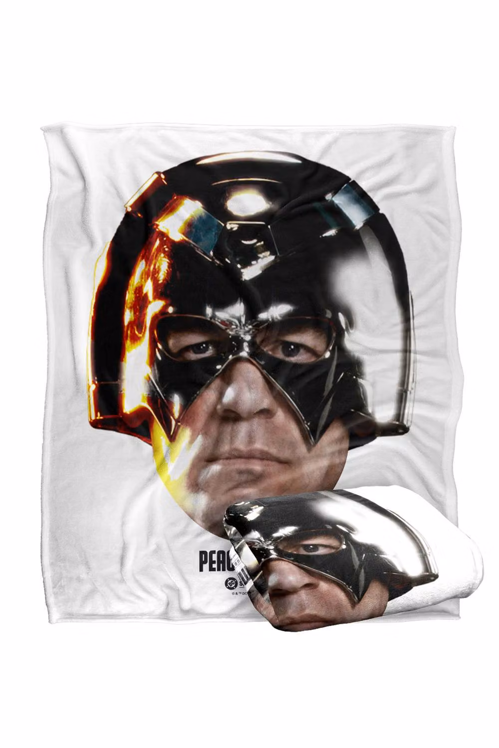 Warner Bros. Peacemaker Season Two Big Head Super Soft Fluffy Polyester Throw Blanket in Multicolour and White, Large – 2