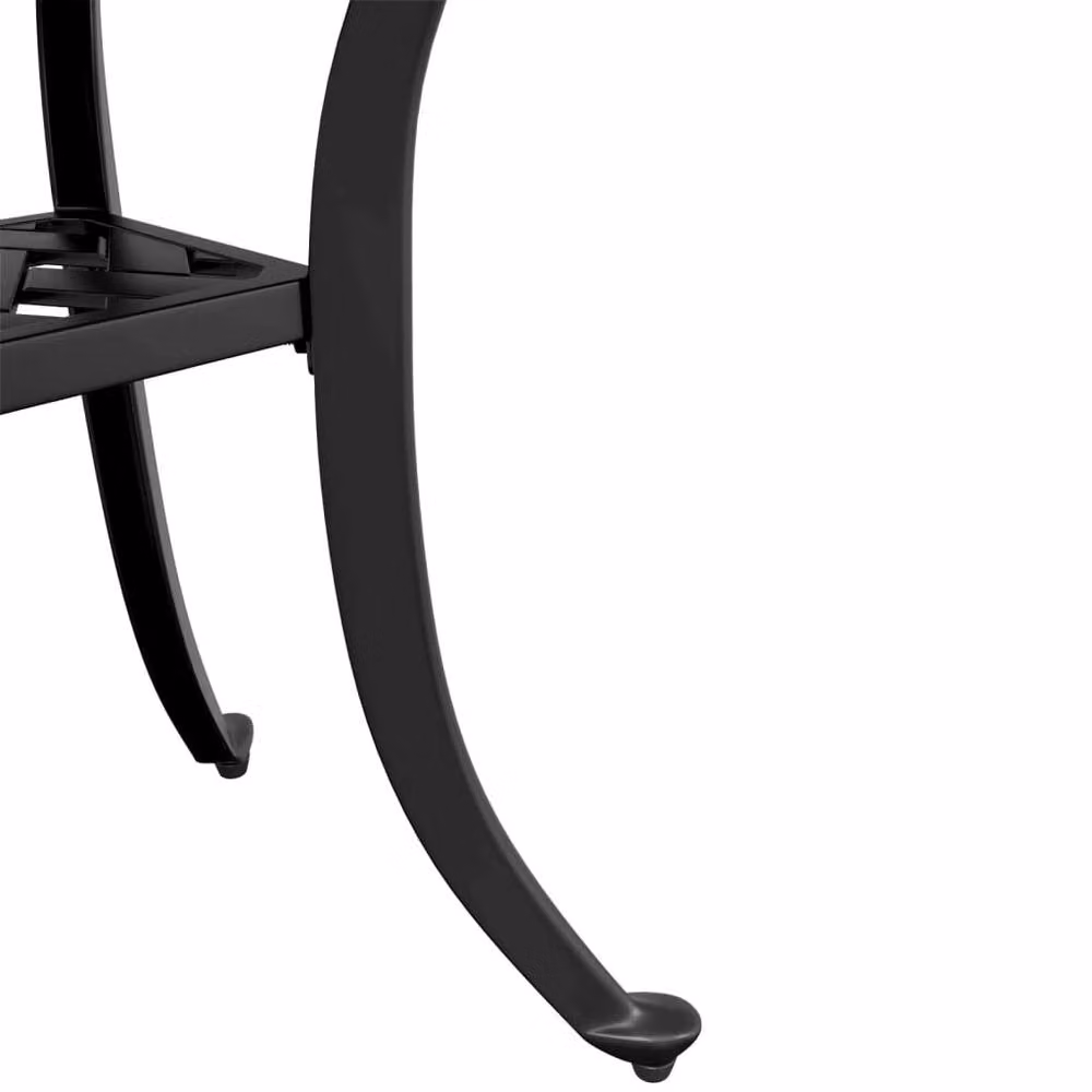 Berkfield Home Black Cast Aluminium Square Garden Table W/D/H: 53 x 53 x 53 cm – 6