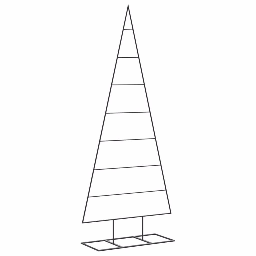 Berkfield Home Modern Metal Christmas Tree in Black, Height: 150 cm