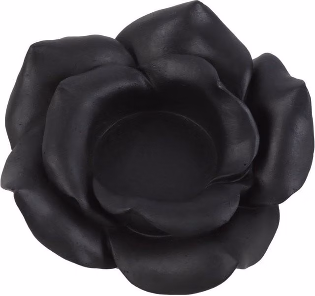 Something Different Rose Resin Tealight Holder in Black – 1