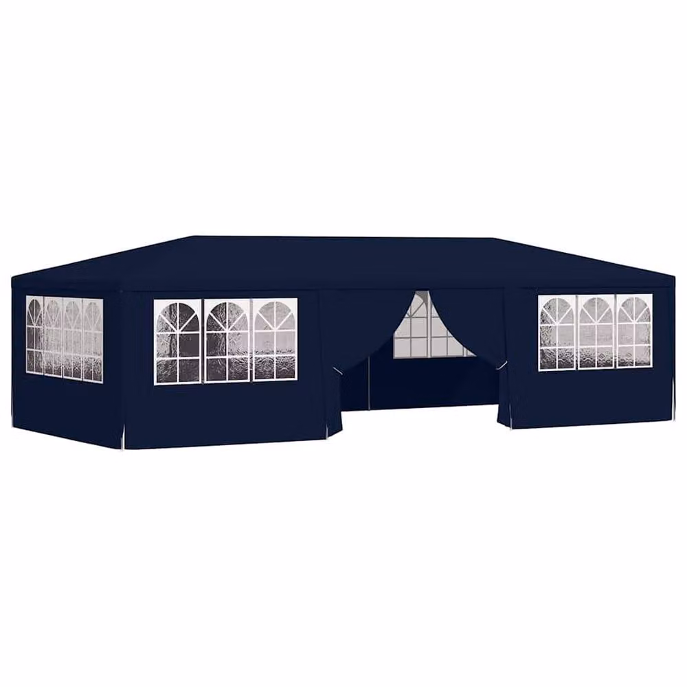 Berkfield Home Professional Party Tent with Side Walls, Navy Blue, W: 9 m, D: 4 m – 3