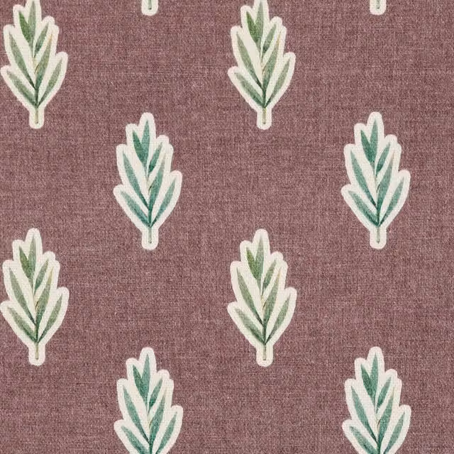 Ante Decor Hidcote Floral Cotton Fabric in Dark Mauve Purple