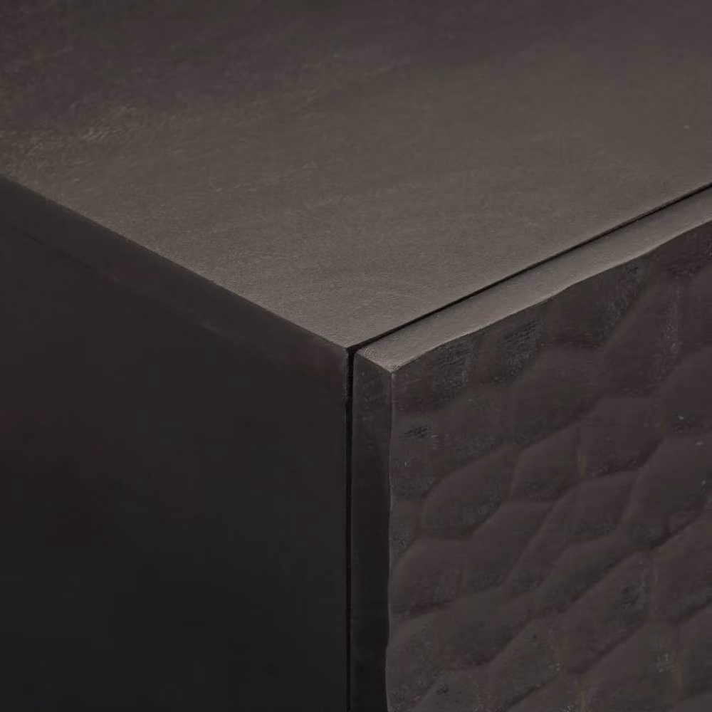 Berkfield Home Black Mango Wood Coffee Table W/D/H: 100 x 54 x 40 cm – 5