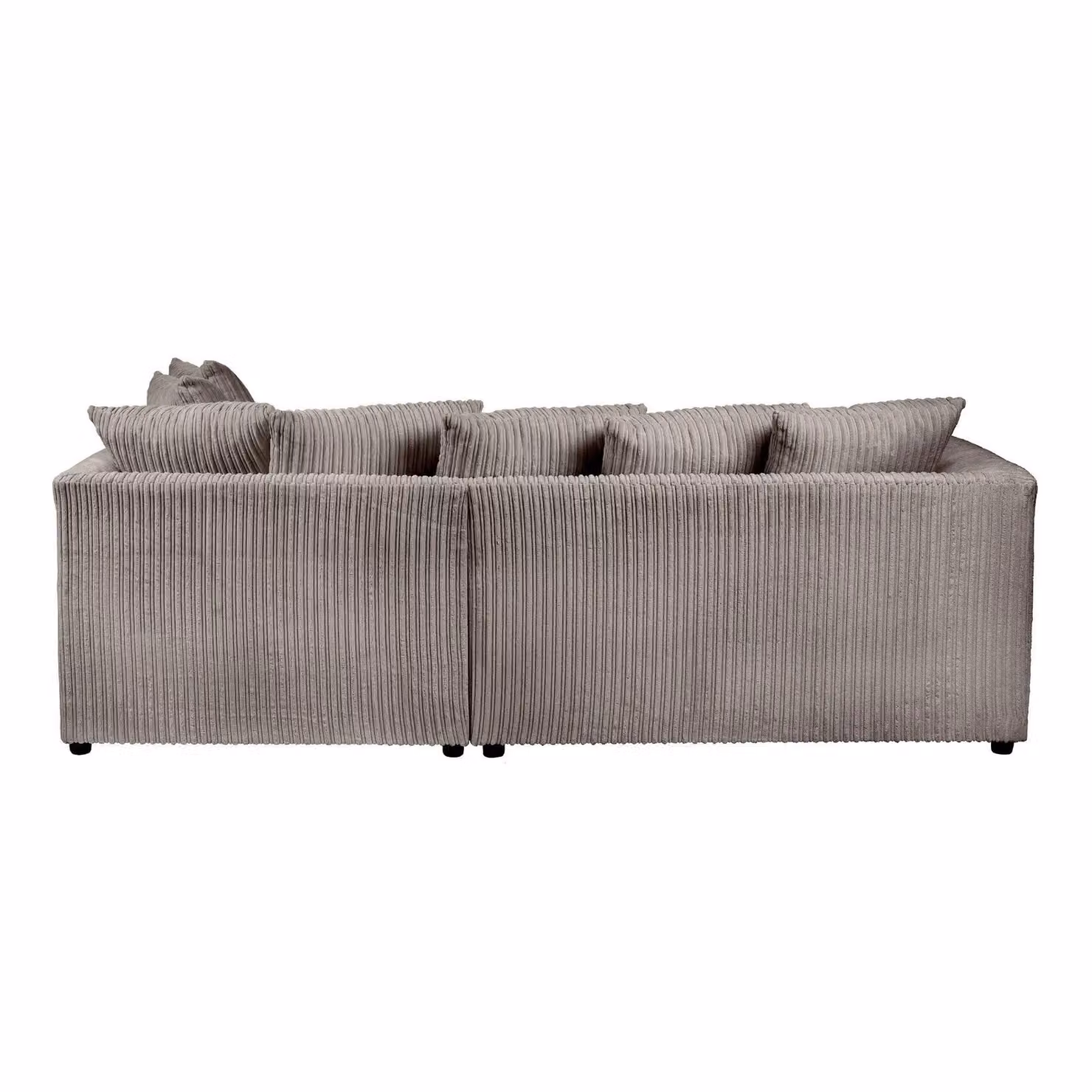 LUXURY LIFE Dylan Grey Jumbo Cord Fabric Right Hand Facing L-Shape Corner Sofa with Scatter Cushions, W/D/H: 213 x 166 x 90 cm – 2