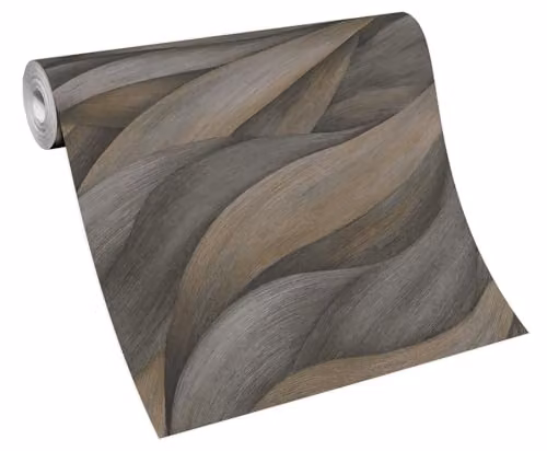 Erismann Casual Chic Non-Woven Botanical Floral Wallpaper in Brown and Grey – 3