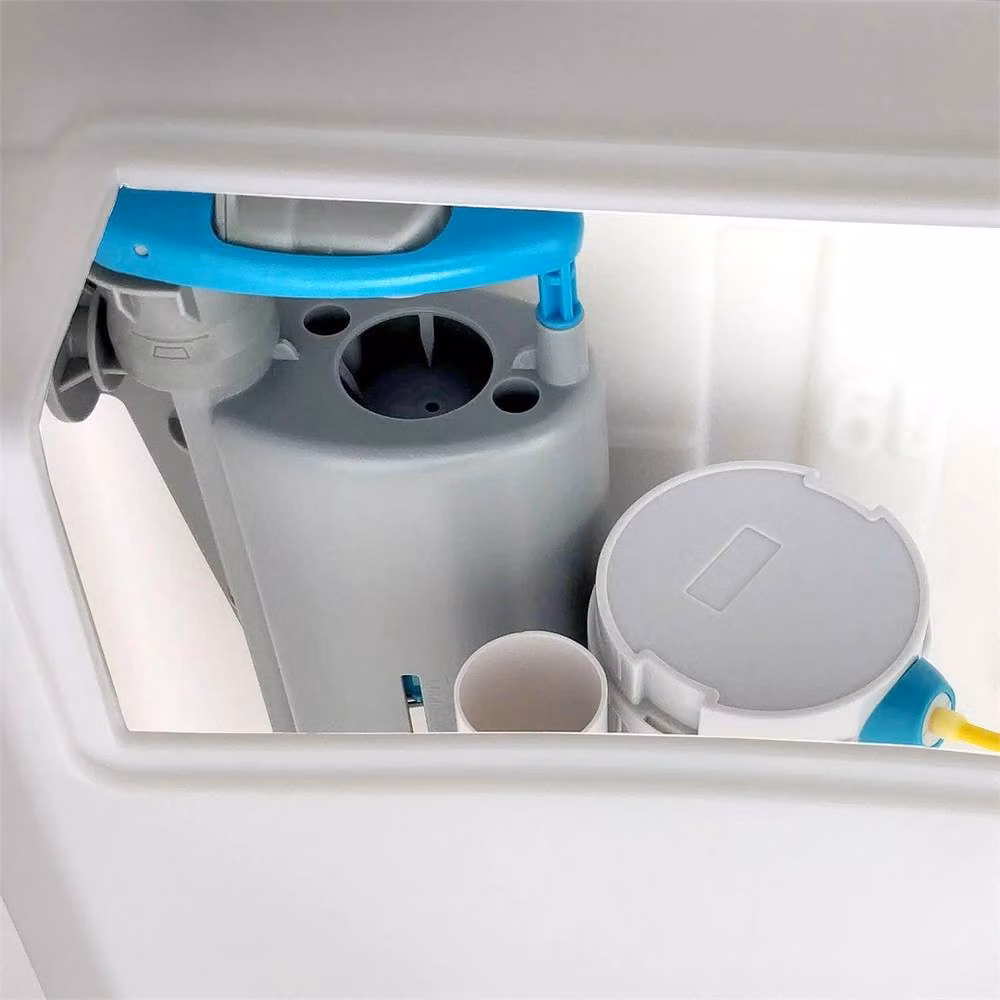 Havendro White Concealed Toilet Cistern with Chrome Dual Flush Push Button, W: 1000 mm x D: 400 mm – 3