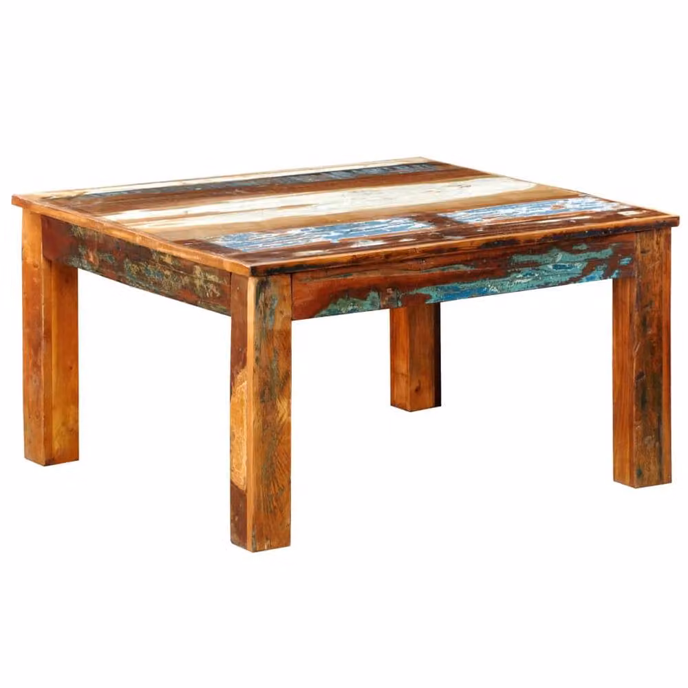 Berkfield Home Square Reclaimed Wood Coffee Table in Multicolour – 2