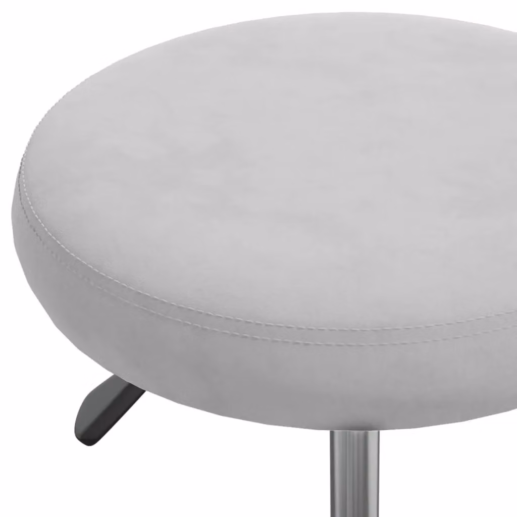 Berkfield Modern Swivel Task Chair in Light Grey Velvet – 3