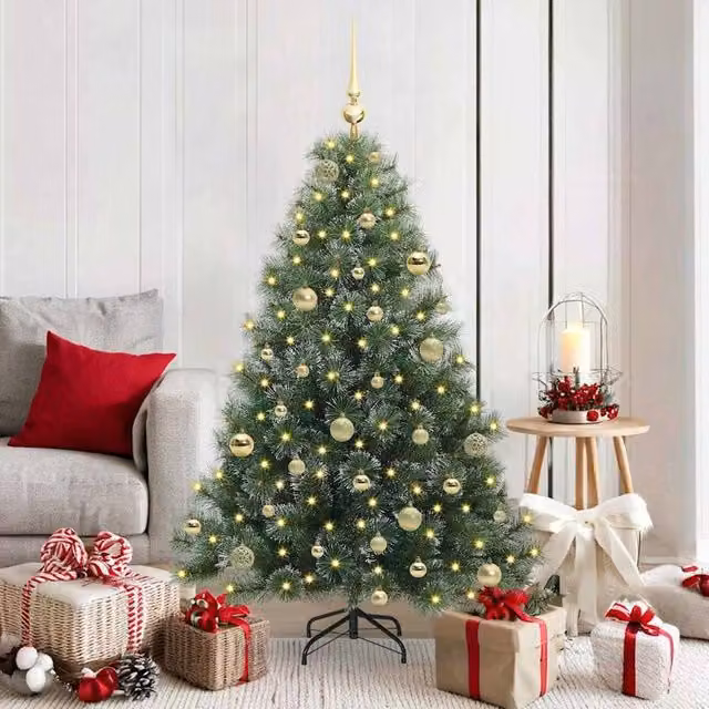 Berkfield Home Artificial Green Christmas Tree with 150 LEDs, Height: 150 cm