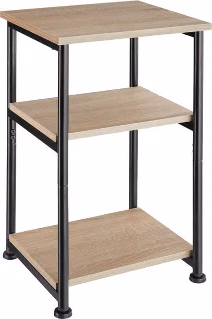 tectake Memphis Industrial Wood Side Table in Oak Sonoma and Black