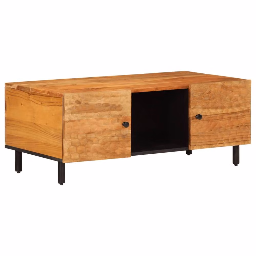 Berkfield Home Beautiful Coffee Table in Brown Solid Acacia Wood W/D/H: 100 x 54 x 40 cm – 2