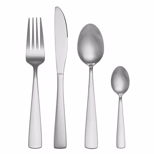 Mikasa Harlington 24 Piece Silver Stainless Steel Cutlery Set