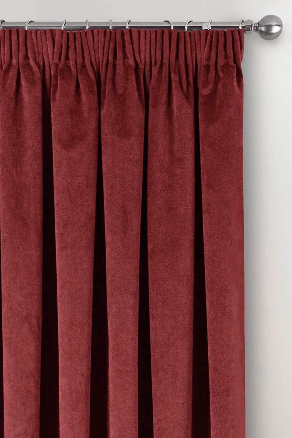 Enhanced Living Red Velvet 100% Blackout Thermal Tape Top Door Curtain Panel, W: 168 cm, H: 214 cm – 2