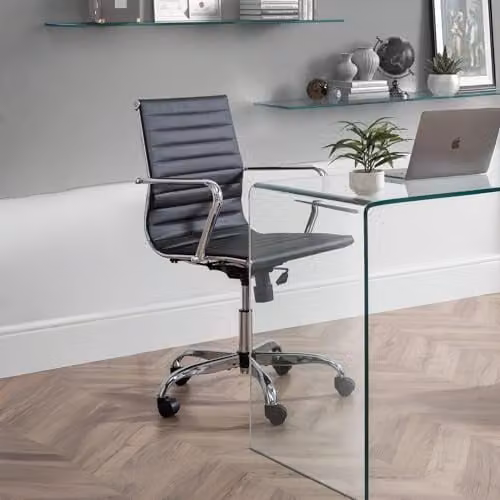 Julian Bowen Gio Black Synthetic Leather Task Chair – 1