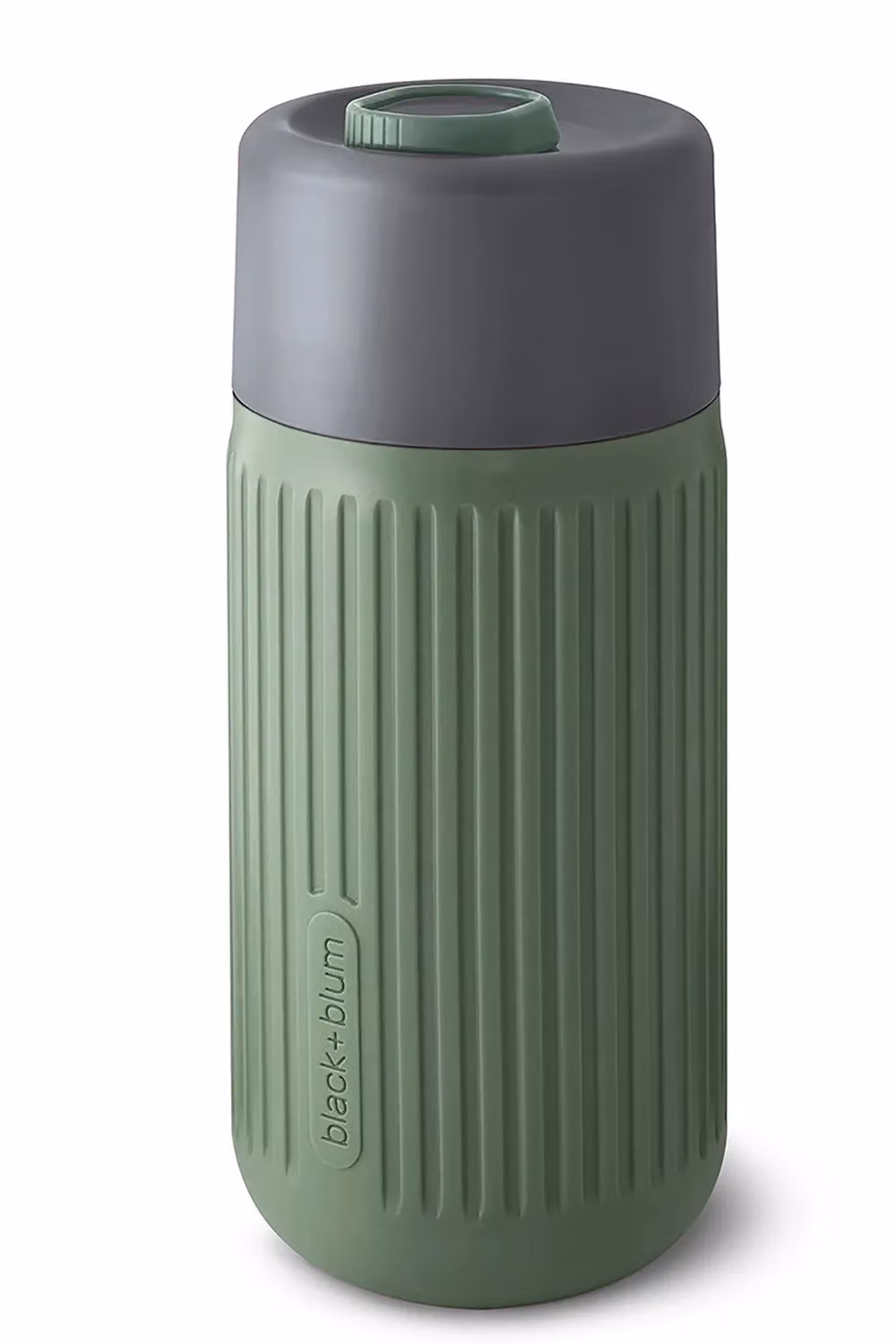 Black + Blum Double Walled Glass Travel Mug with Lid in Green – 5