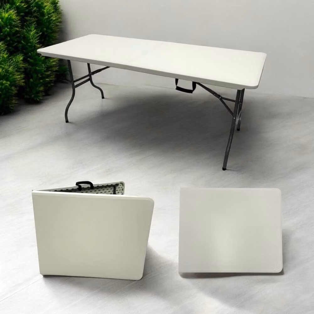 Kelvenix White Plastic and Metal Folding Blowmold Camping Table – 2