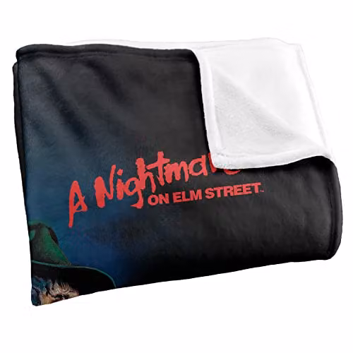 Warner Bros. Nightmare On Elm Street Freddy Poster Super Soft Fleece Throw Blanket, Multicolour, W/D/H: 91 x 147 cm – 2