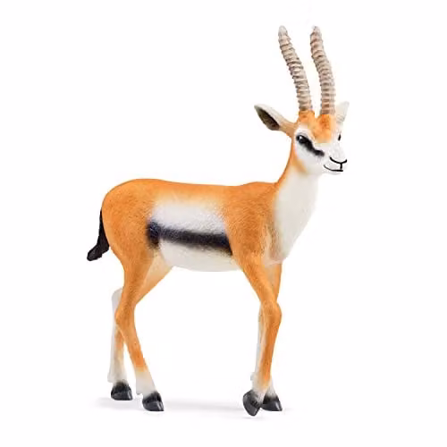 Schleich Wild Life Thomson Gazelle Toy Figurine in White, Black and Multicolour