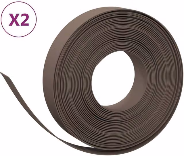 Berkfield Home Garden Edgings, 2 Pack, Brown Polyethylene – 1