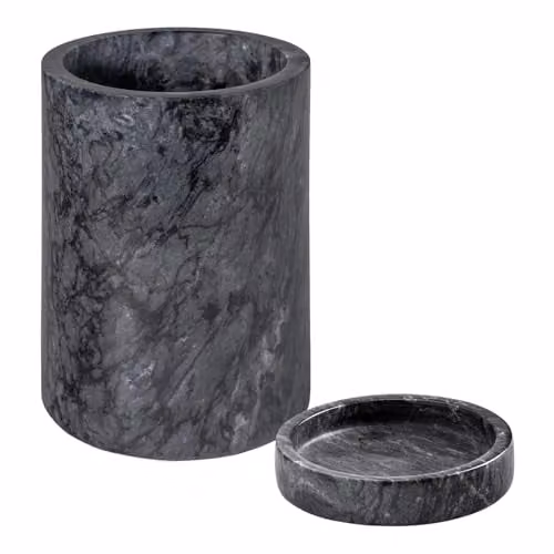 Argon Tableware 2 Piece Marble Wine Coaster and Cooler Set in Black, Grey and Multicolour