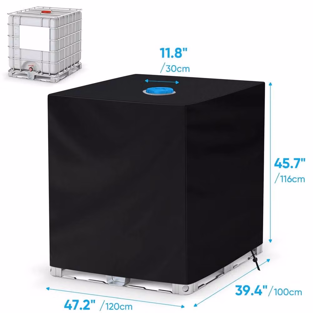 Nordara Black UV Protective Polyester Hood Cover for 1000L IBC Water Tanks – 2