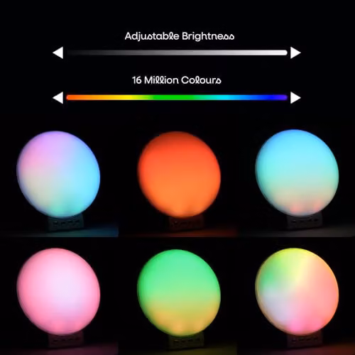 ValueLights Smart Sunrise Alarm Clock Wake Up Light in White with 2-in-1 Wireless Charger, Dual Alarms, Snooze Function and RGBIC Multicolour Lighting, Compatible with Amazon Alexa and Google Assistant – 3