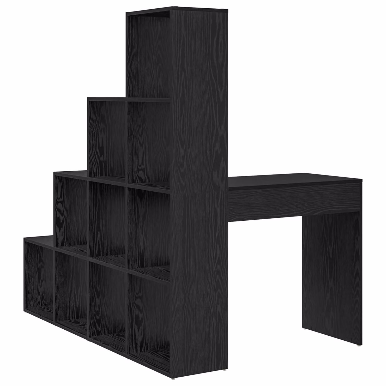 Berkfield Home Modern Corner Desk with Storage Shelf in Black Oak, W/D/H: 149.5 x 101.5 x 149.5 cm – 5