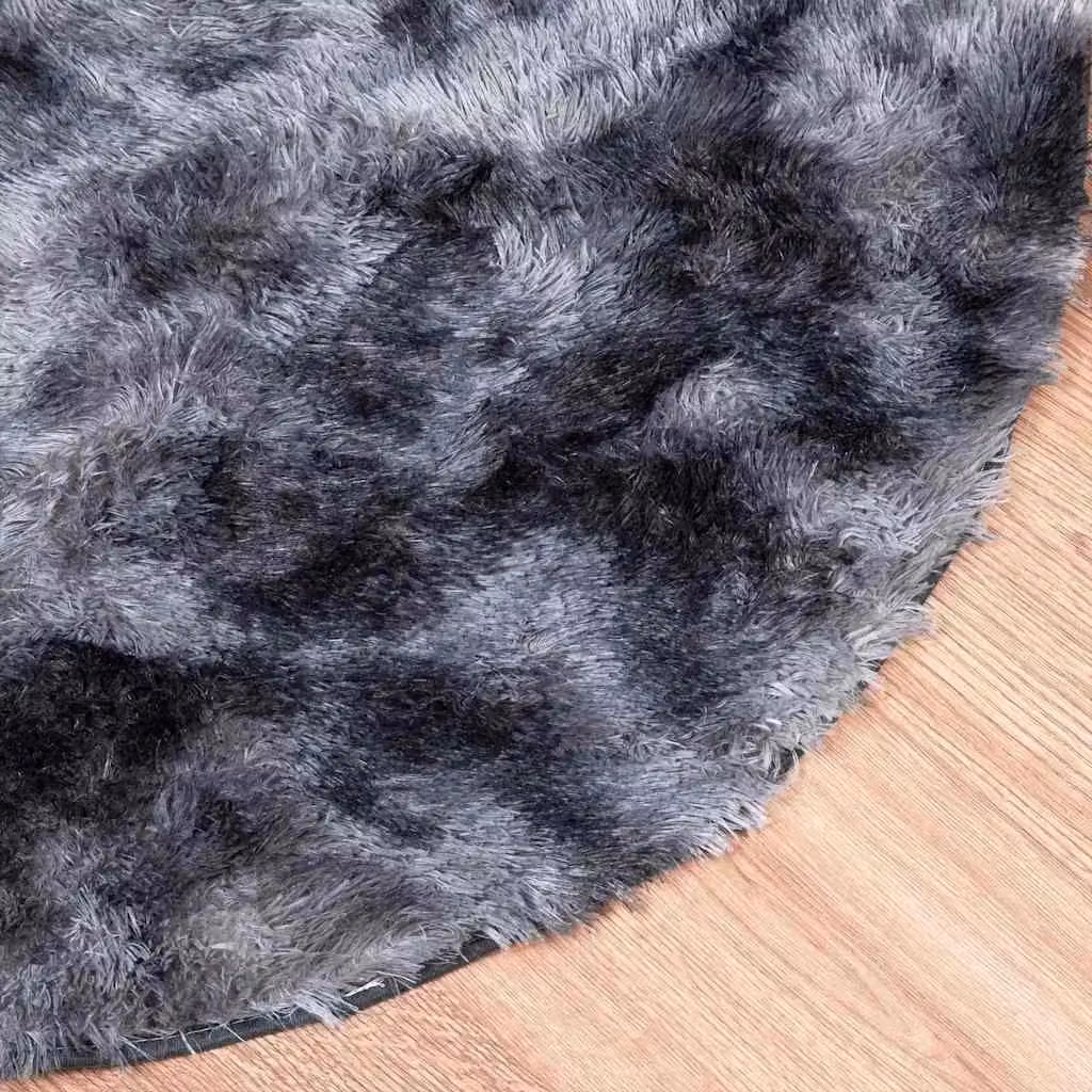Berkfield Home NAVARRA Shaggy High Pile Rug, Dark Grey, W/D: 120 x 120 cm – 3