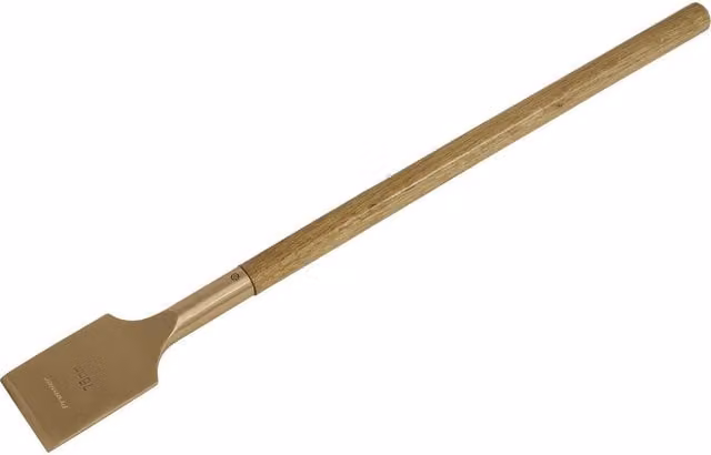 Loops Non-Sparking Beryllium Copper Long Handle Decorators Scraper, Gold, W: 75 mm x L: 705 mm