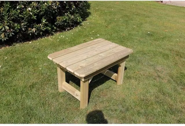 Churnet Valley Garden Furniture Ltd Traditional Wooden Coffee Table in Brown, W/D/H: 80 x 52 x 45 cm