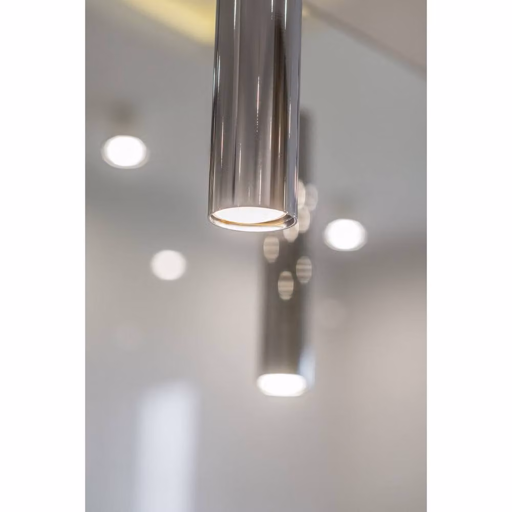 Argon Lighting Gomera Slim Modern Cylinder Pendant Ceiling Light in Chrome Silver – 3