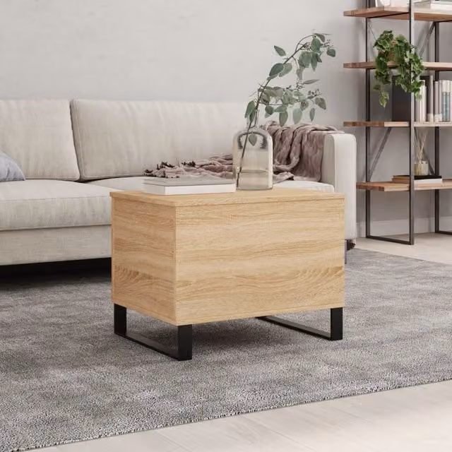 Berkfield Home Sonoma Oak Coffee Table in Brown with Lift Mechanism, W: 60 cm, D: 44.5 cm, H: 45 cm – 1