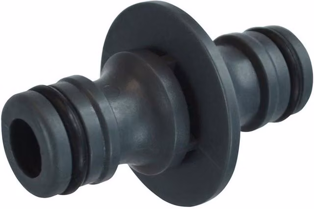 Faithfull Plastic Double Male Hose Repair Connector, 1/2 inch, Black and Multicolour