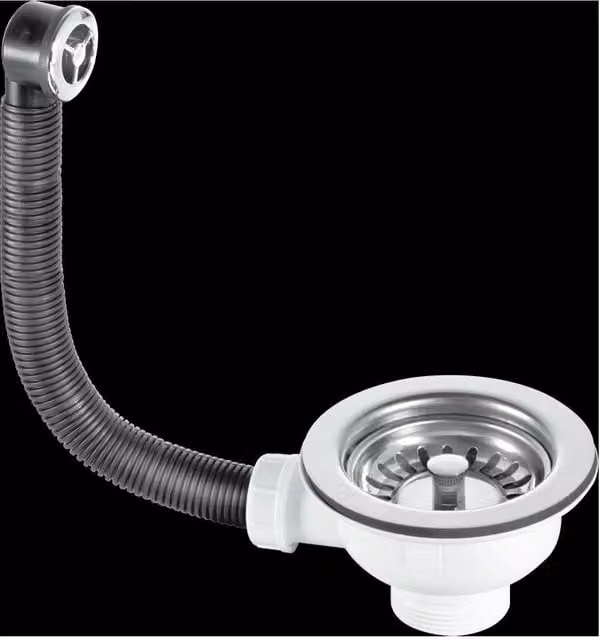 McAlpine 1.5 inch Stainless Steel Basket Strainer Waste and Overflow for Kitchen Sinks in Silver – 1