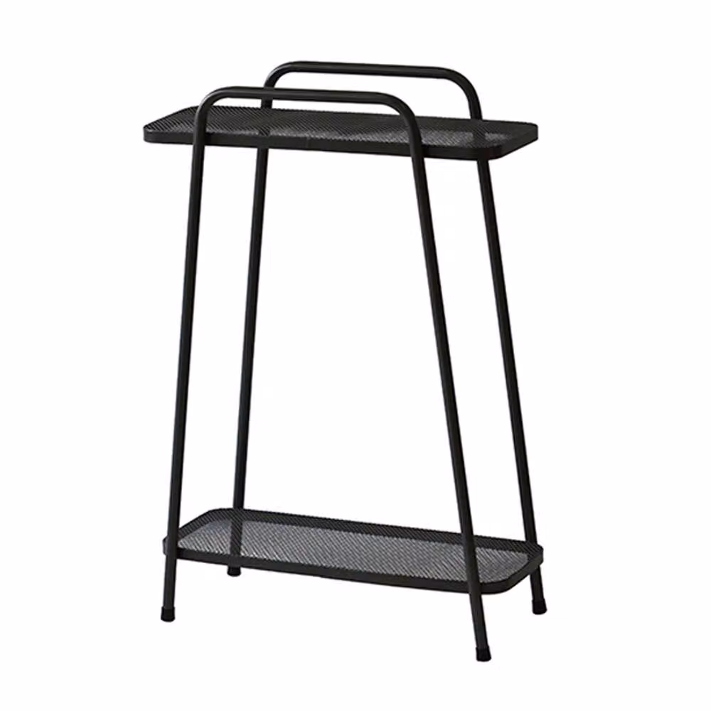 VegTrug Modern 2 Shelf Tall Plant Stand in Matt Black, W/D/H: 60.0 x 26.0 x 88.5 cm – 2