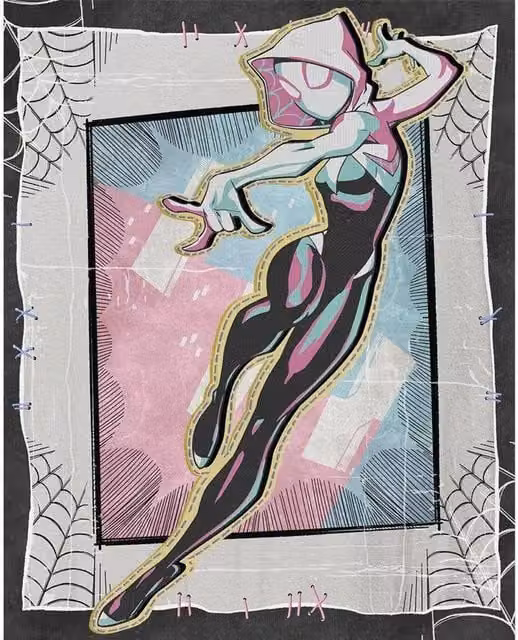 Marvel Doodle Ghost-Spider Multicolour Canvas Print – 1