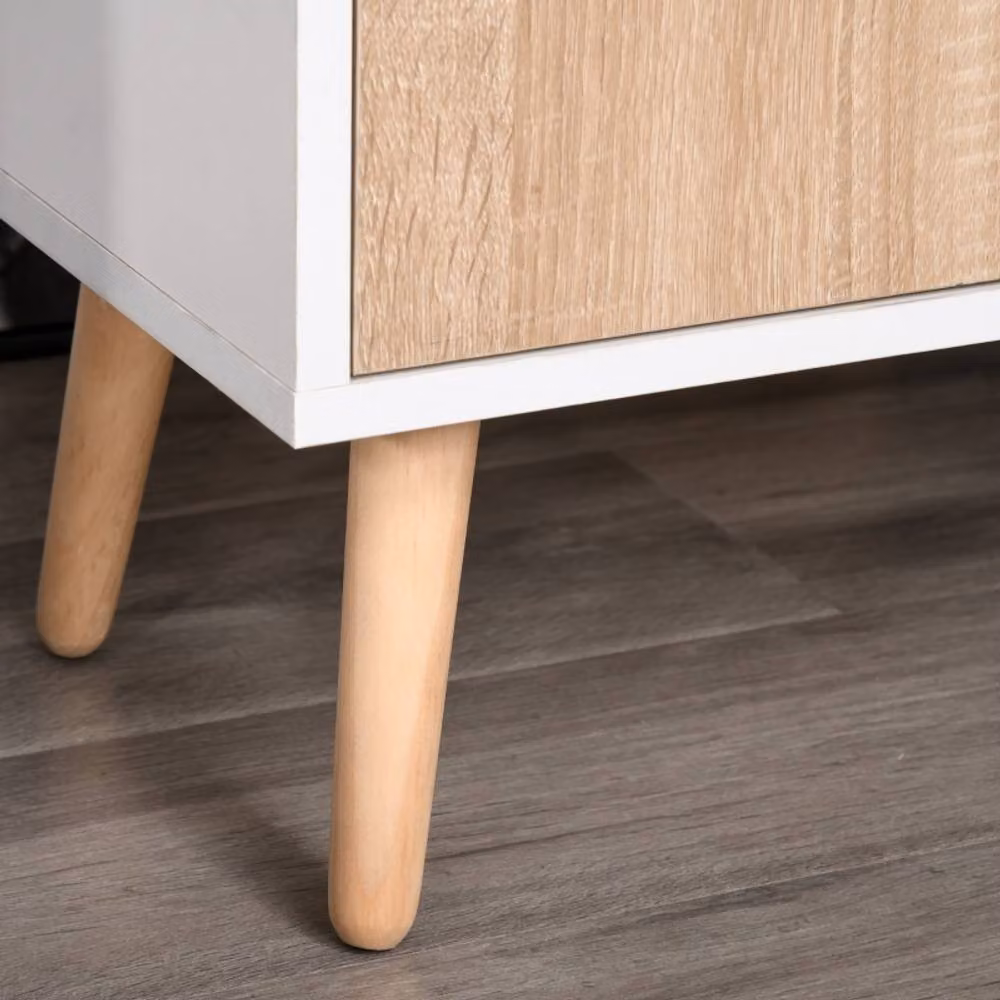STILVORA Scandinavian Sideboard Storage Cabinet with Drawer in White – 3