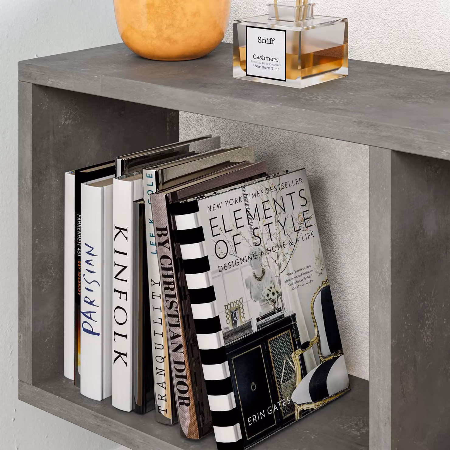 Decortie Homemania Modern 4-Compartment Side Table in Mid Grey, W/D/H: 60 x 60 x 19.5 cm – 3