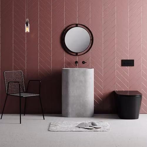 HOCUS PICUS Modern Geometric Round Metal Framed Wall Mirror in Black and Gold, W/D/H: 57 x 57 x 1 cm – 3