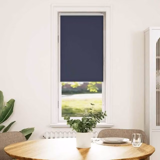 Berkfield Home Blue Polyester Blackout Roller Blind with Thermal Insulation, W: 60 cm, H: 175 cm – 1