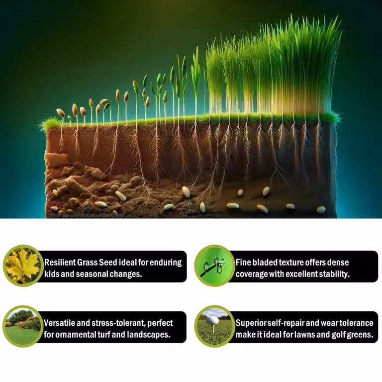Pegdev Hardwearing High-Yield Lawn Seed for Gardens and Parks, 100g