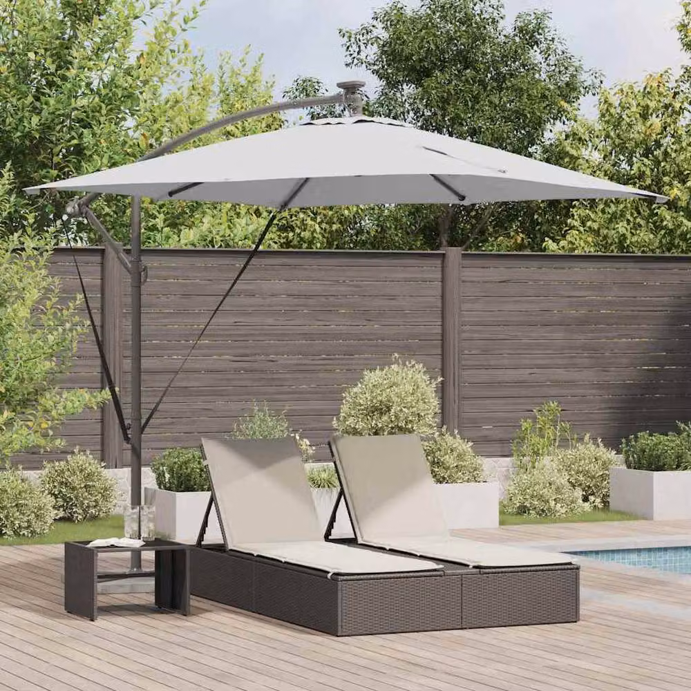 Berkfield Home Cantilever Banana Parasol in Sand, W/D/H: 249 x 249 x 250 cm – 2