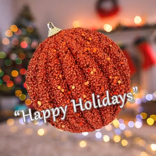 VFM e-Store Red Glitter Hanging Christmas Bauble Decoration, W: 12 cm, H: 11 cm – 4