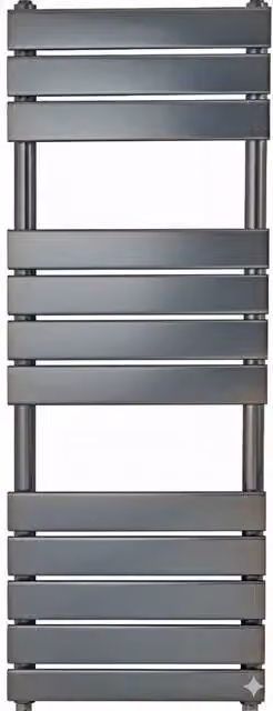 Bathroom Kingdom Queenstown Designer Heated Towel Rail, Gunmetal Grey, W: 45 cm, H: 120 cm