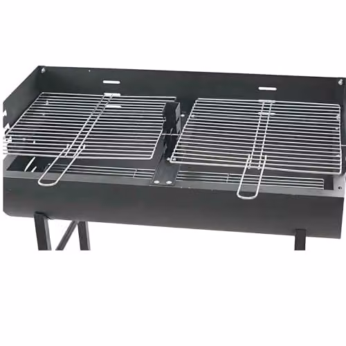 Gr8 Garden Half Barrel Dual Zone Charcoal BBQ Grill in Black – 4