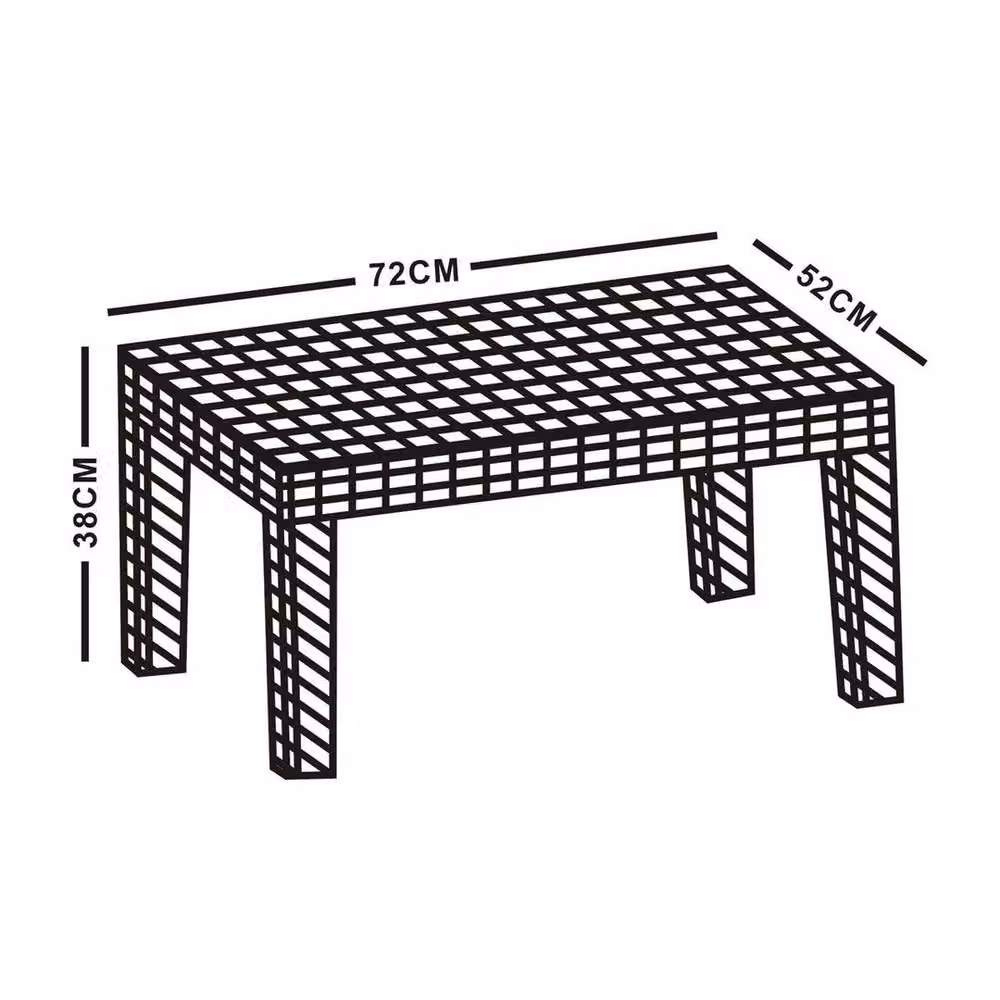 ERGOVEXA Black Polyrattan Garden Tea Table for Outdoor Bistro and Balcony Use – 2